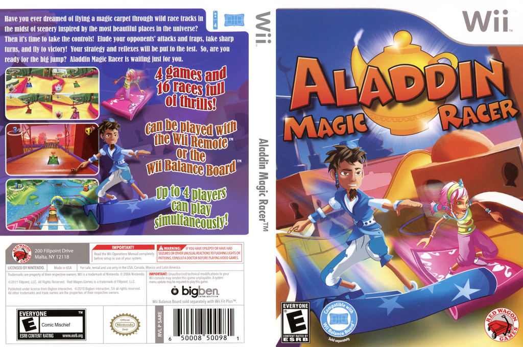 Aladdin Magic Racer — box-texture (US)