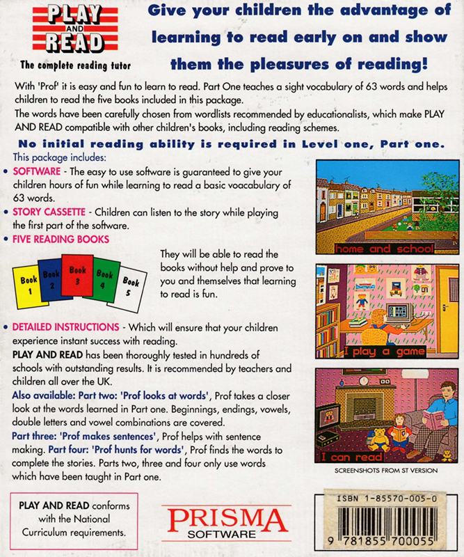 Learn To Read With Prof. Level 1 Part 2 — box-2D-back (EU)