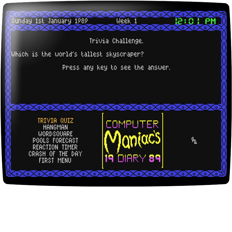 Maniac's Computer Diary 1989 — mixrbv1 (WOR)