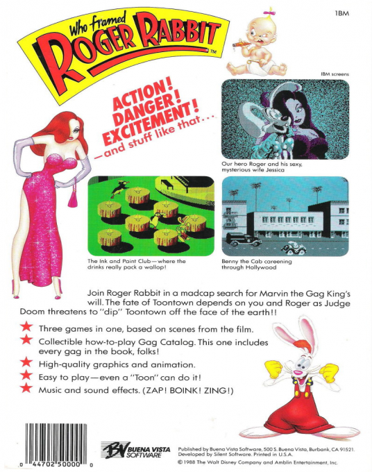 Who Framed Roger Rabbit — box-2D-back (US)
