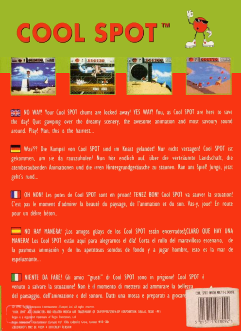 Cool Spot — box-2D-back (EU)