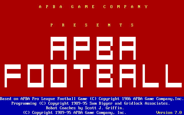 APBA Pro Football — sstitle (WOR)