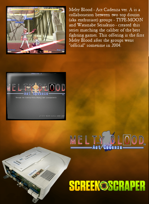 Melty Blood: Act Cadenza Ver. A — box-2D-back (WOR)