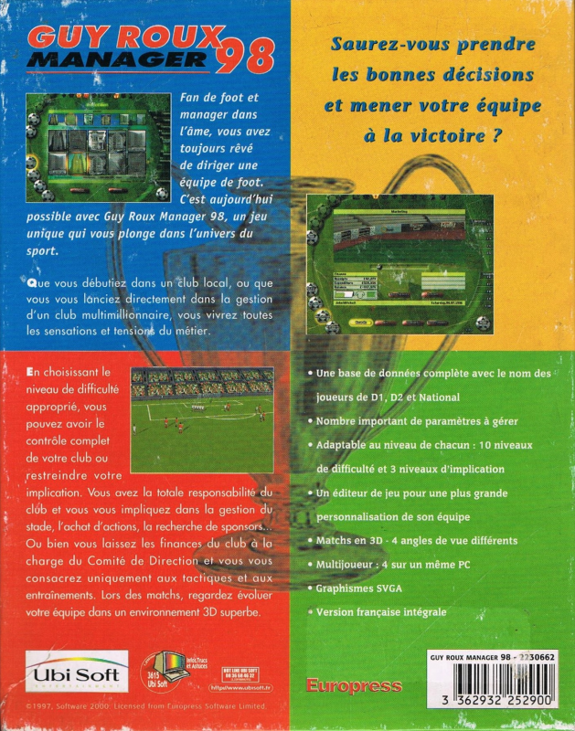 Total Football Management — box-2D-back (FR)