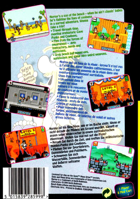 Normy's Beach Babe-O-Rama — box-2D-back (EU)