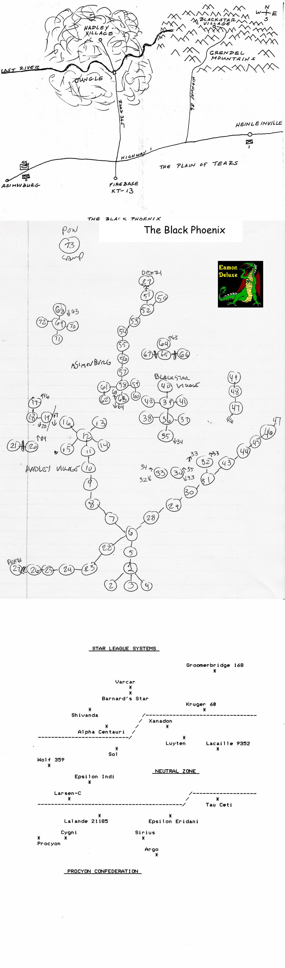 Eamon 169 - The Black Phoenix — maps