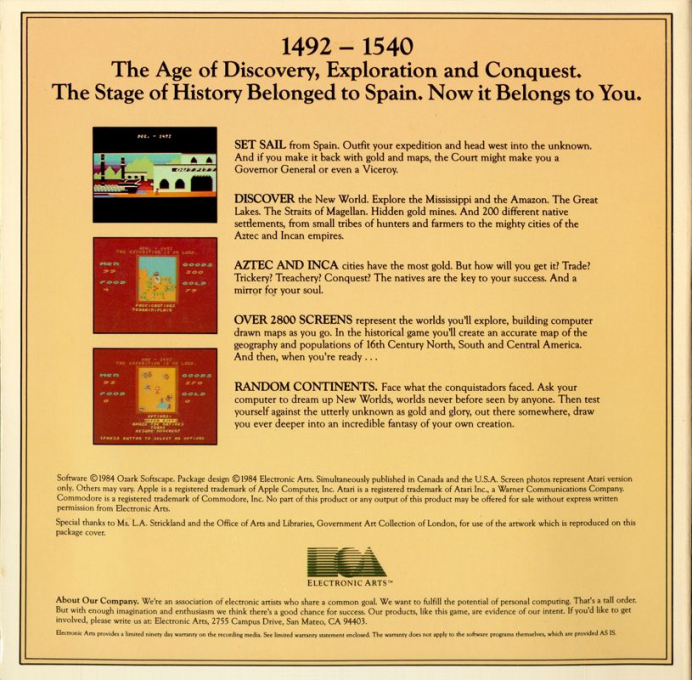 Seven Cities Of Gold, The — box-2D-back (US)