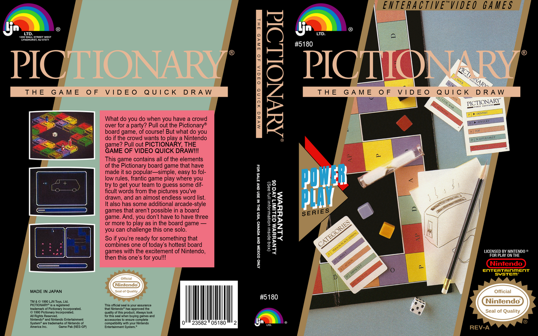 Pictionary - The Game of Video Quick Draw — box-texture (US)
