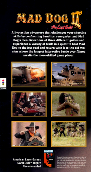 Mad Dog 2 - The Lost Gold — box-2D-back (US)