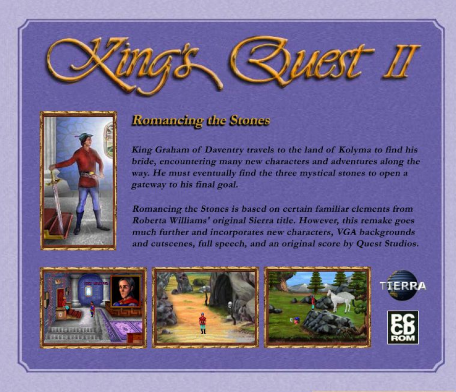 King's Quest 2 - Romancing the Stones — box-2D-back (CUS)