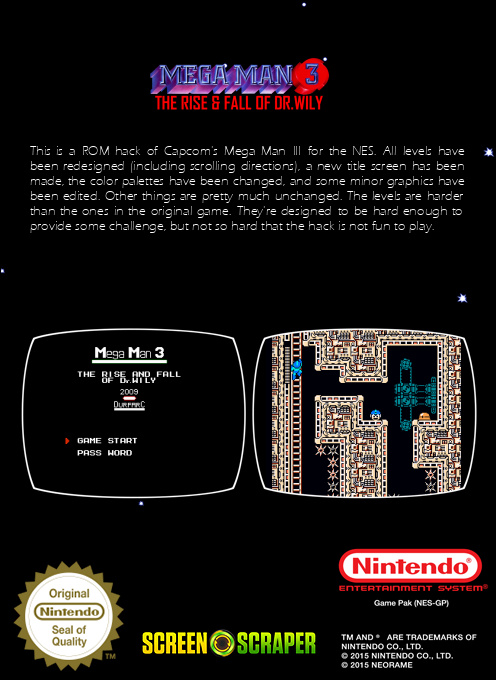 MegaMan III : The Rise & Fall of Dr.Wily — box-2D-back (SS)
