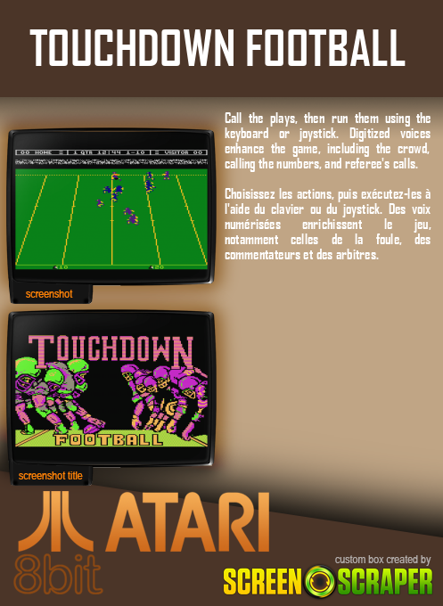 Touchdown Football — box-2D-back (SS)