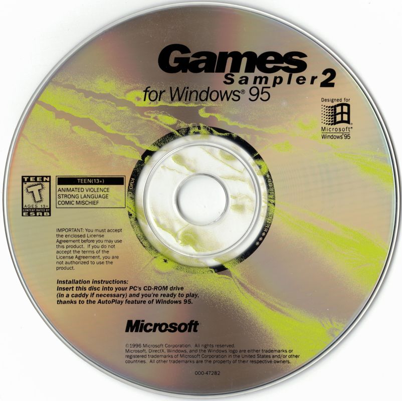 Games Sampler 2 for Windows 95 — support-2D (WOR)