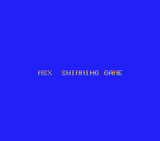 MSX Swimming Game — sstitle (JP)