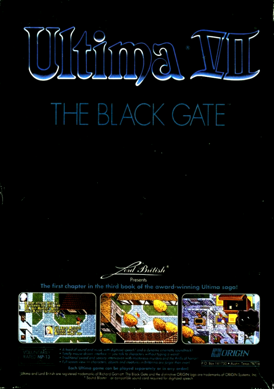 Ultima 7 - The Black Gate — box-2D-back (US)