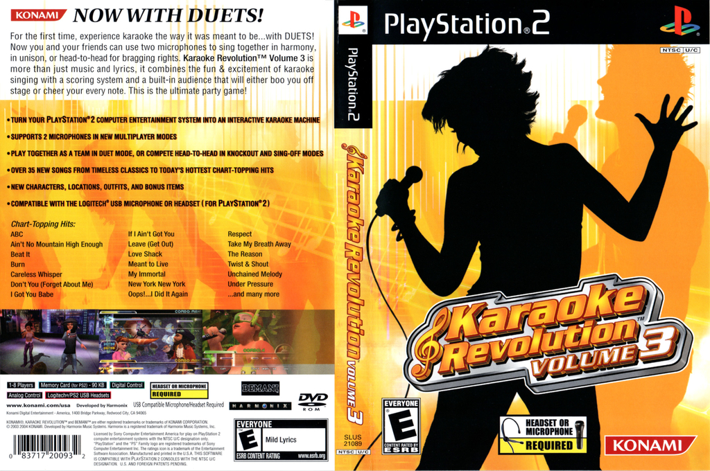 Karaoke Revolution Volume 3 — box-texture (US)