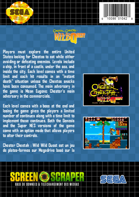 Chester Cheetah - Wild Wild Quest — box-2D-back (SS)