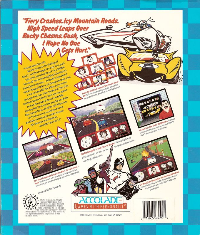 Speed Racer In The Challenge Of Racer X — box-2D-back (US)