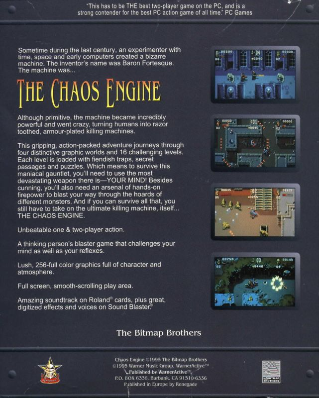 Chaos Engine, The — box-2D-back (US)
