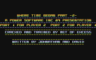 Where Time Began Part II — sstitle (WOR)