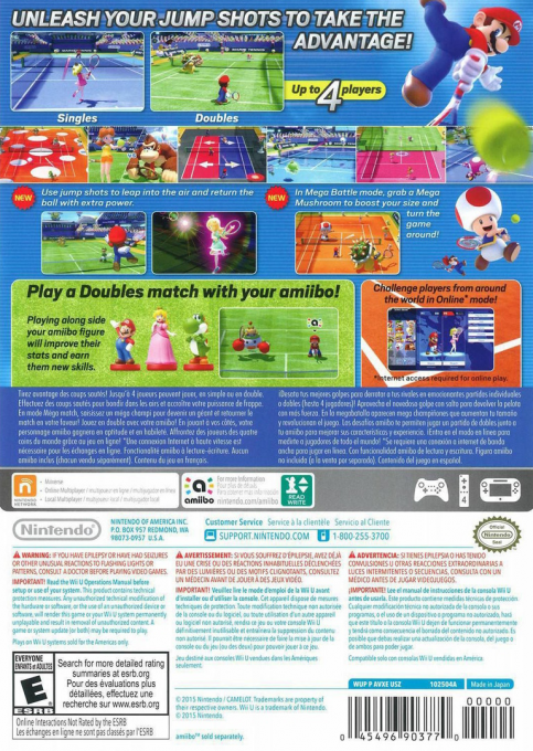 Mario Tennis - Ultra Smash — box-2D-back (US)