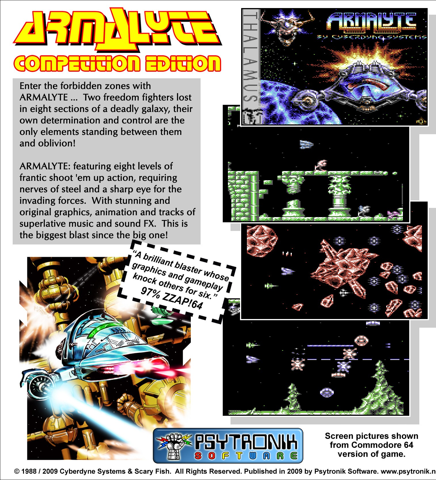 Armalyte : Competition Edition — box-2D-back (EU)
