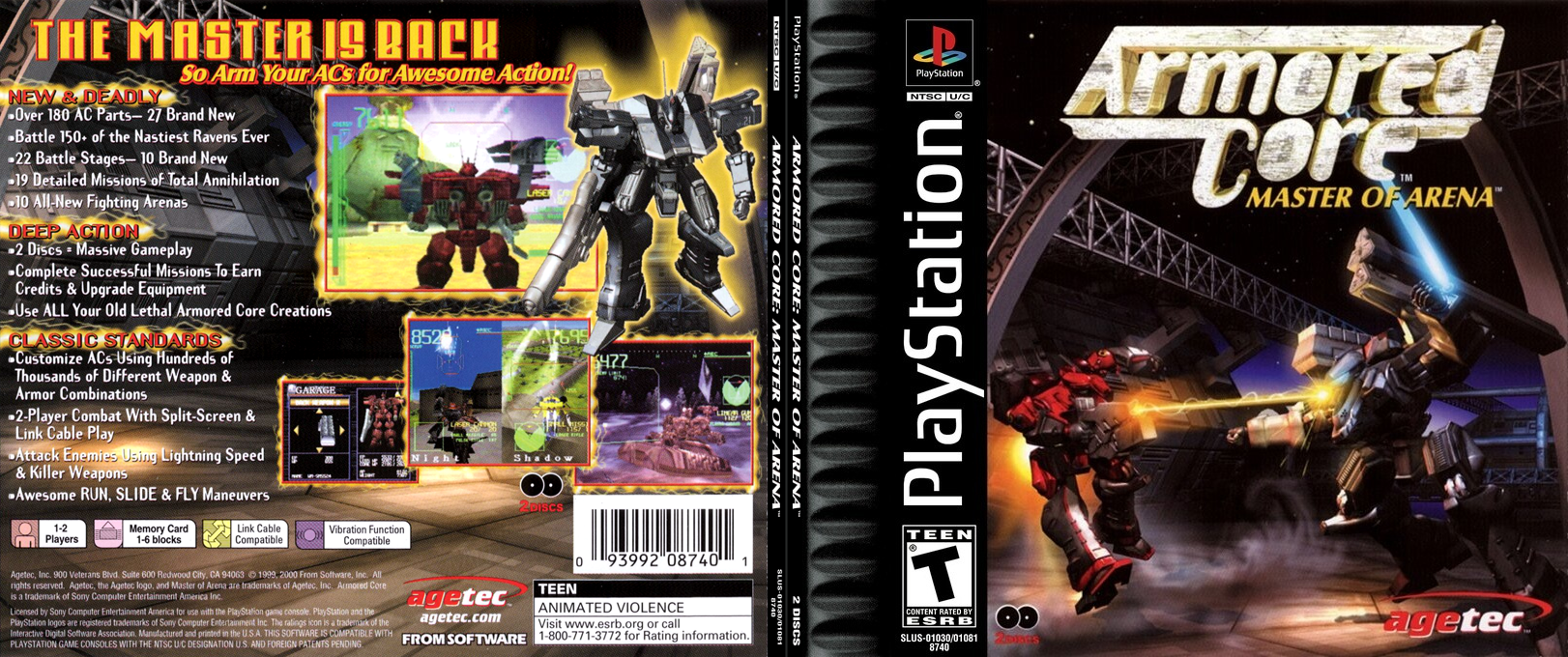 Armored Core - Master of Arena — box-texture (US)