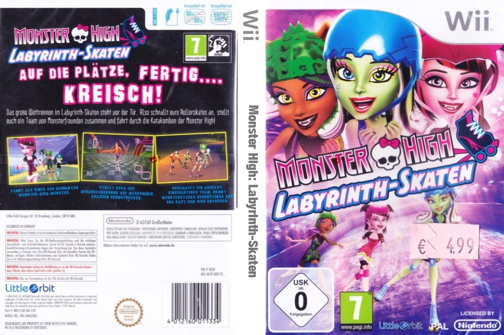 Monster High - Skultimate Roller Maze — box-texture (DE)