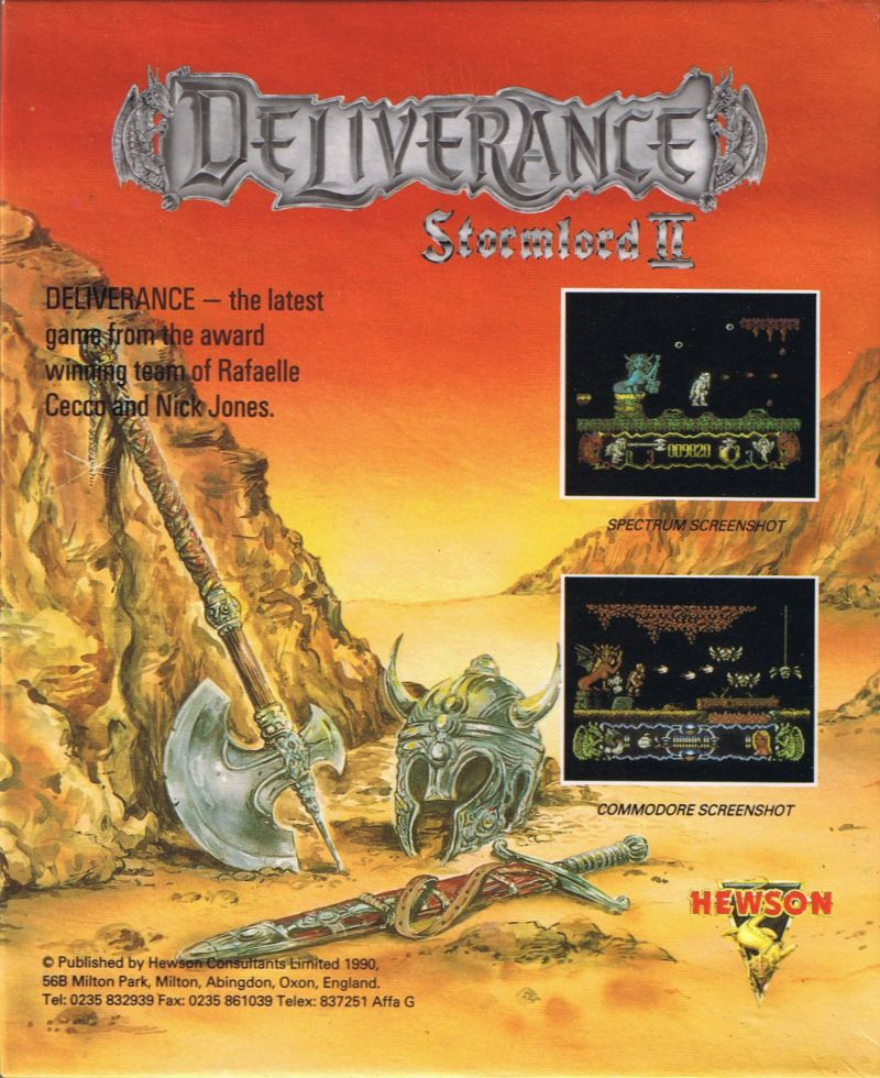 Deliverance - Stormlord 2 — box-2D-back (EU)