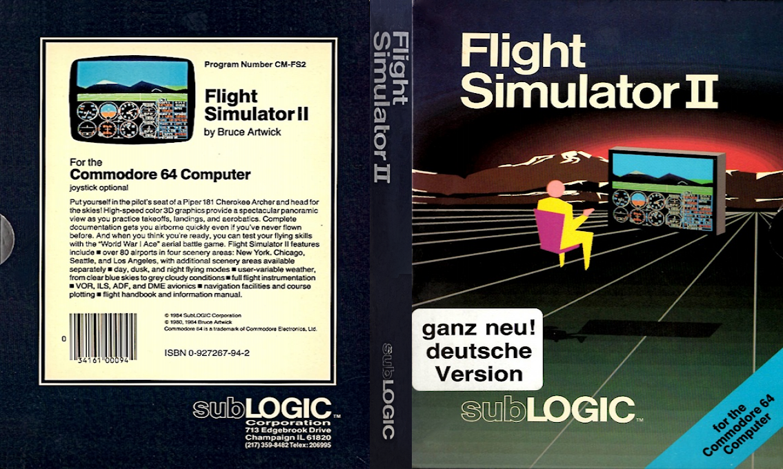 Flight Simulator II — box-texture (DE)