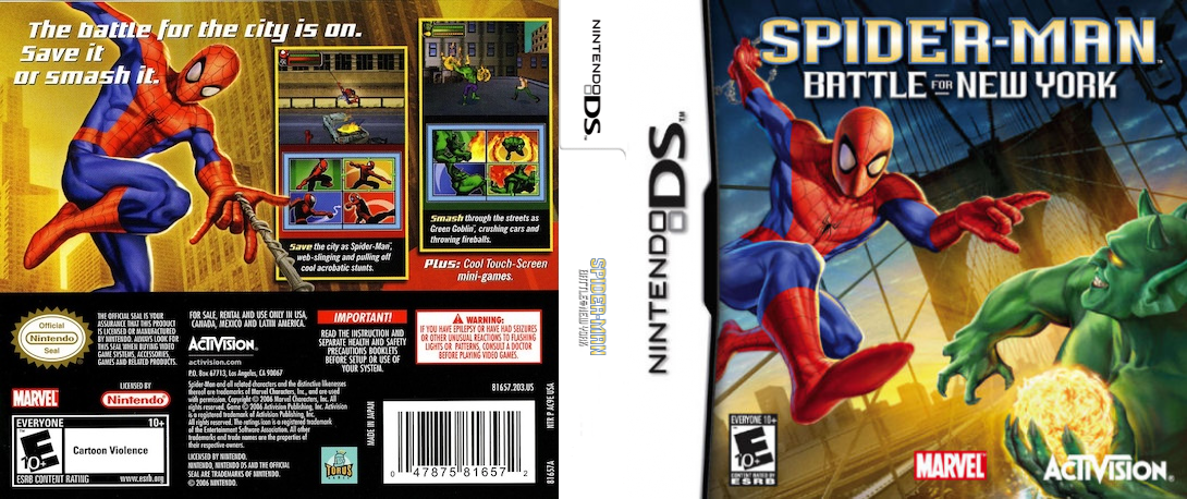 Spider-Man - Battle for New York — box-texture (US)