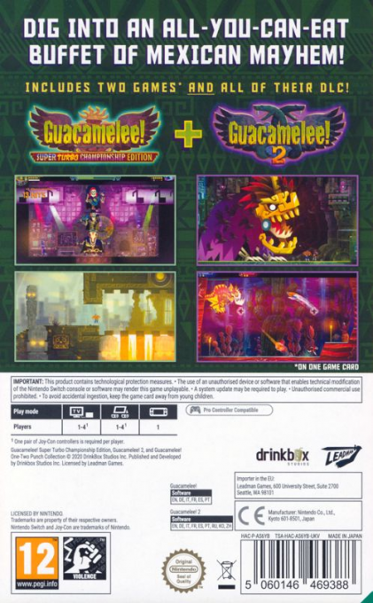 Guacamelee! One-two Punch Collection — box-2D-back (EU)