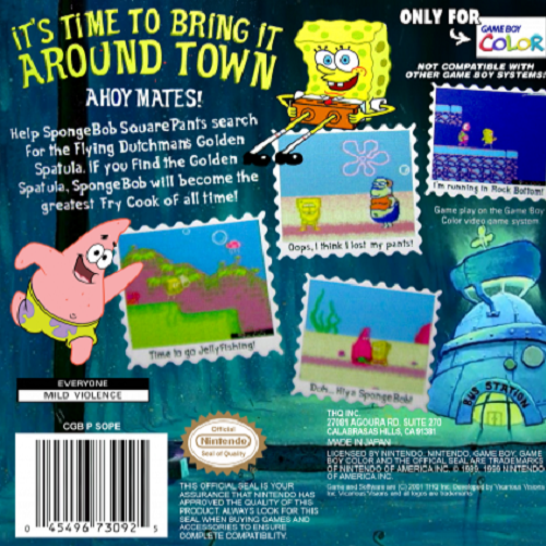 SpongeBob SquarePants : Legend of the Lost Spatula — box-2D-back (US)