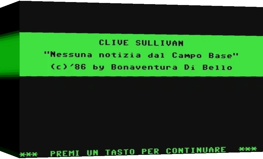 Clive Sullivan : Nessuna Notizia dal Campo Base — box-3D (WOR)