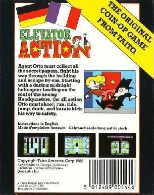 Elevator Action — box-2D-back (EU)