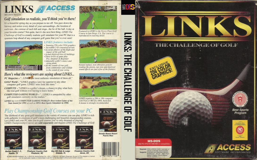 Links The Challenge Of Golf — box-texture (US)