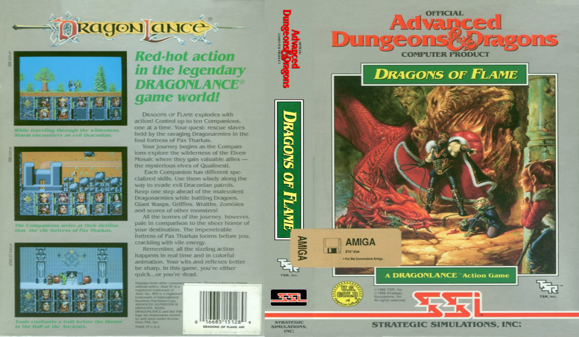 Advanced Dungeons & Dragons - Dragons of Flame - A DragonLance Action Game — box-texture (US)