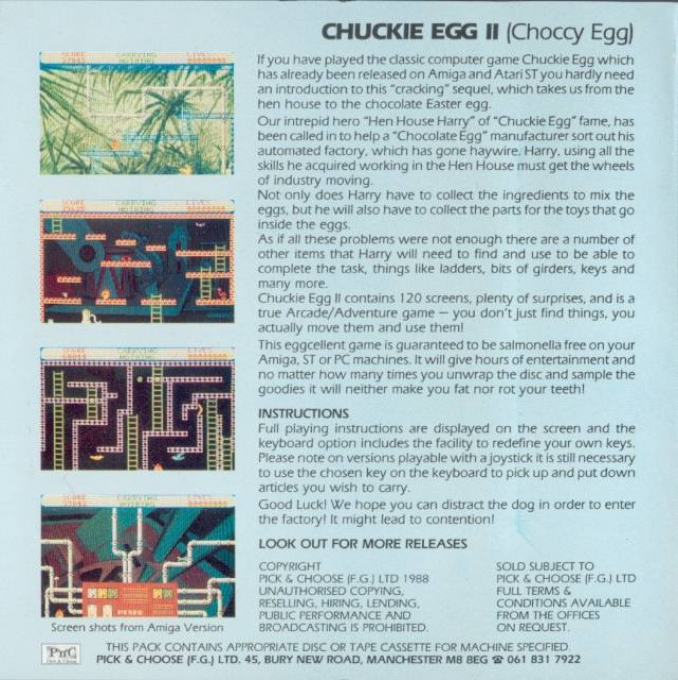 Chuckie Egg II — box-2D-back (CUS)