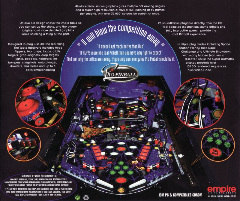 Pro Pinball: The Web — box-2D-back (US)