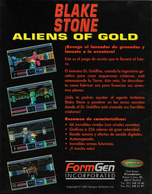 Blake Stone - Aliens Of Gold — box-2D-back (SP)