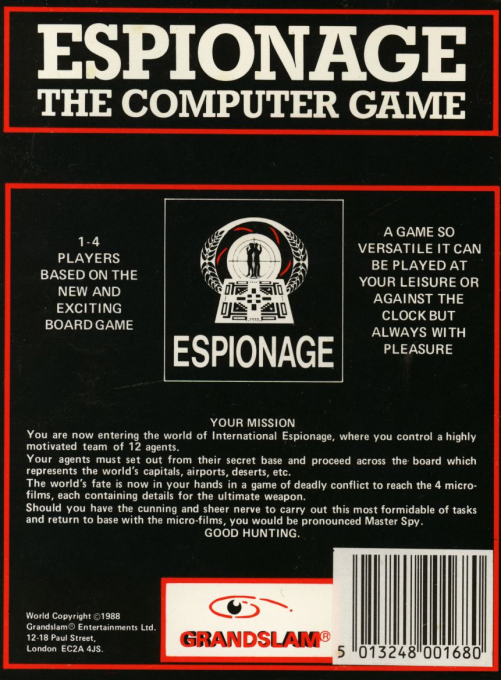 Espionage — box-2D-back (EU)