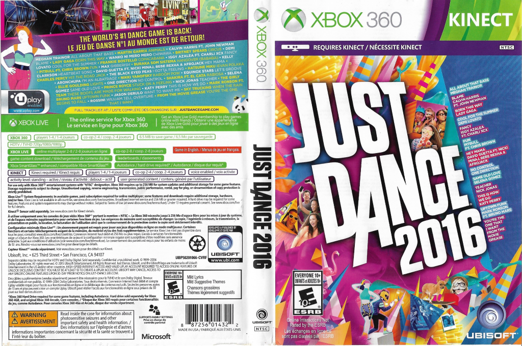 Just Dance 2016 — box-texture (CA)