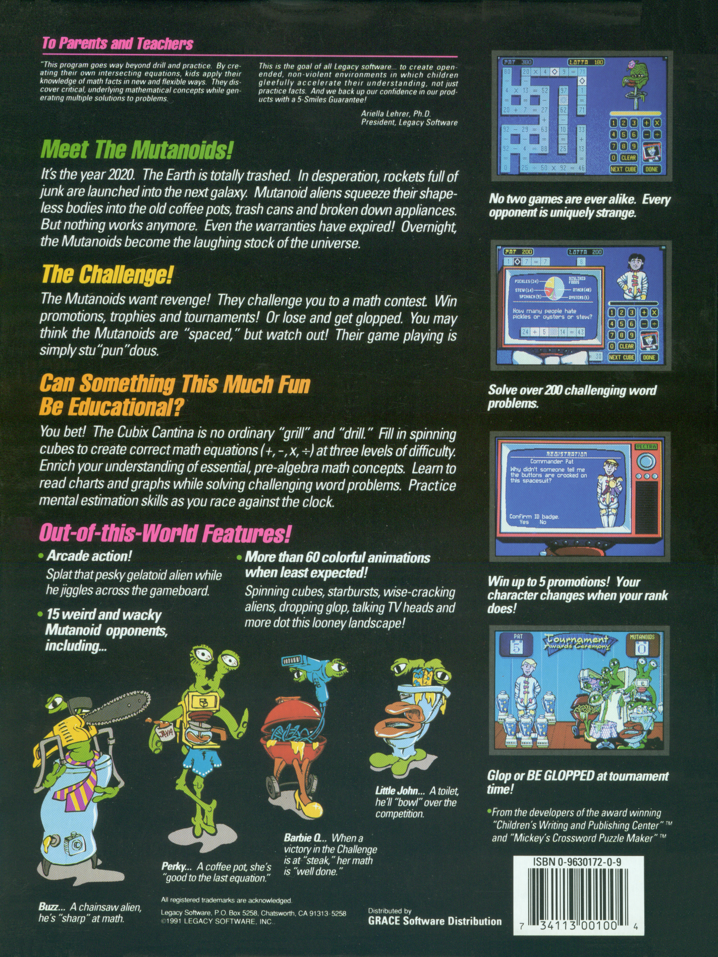 Mutanoid Math Challenge, The — box-2D-back (WOR)