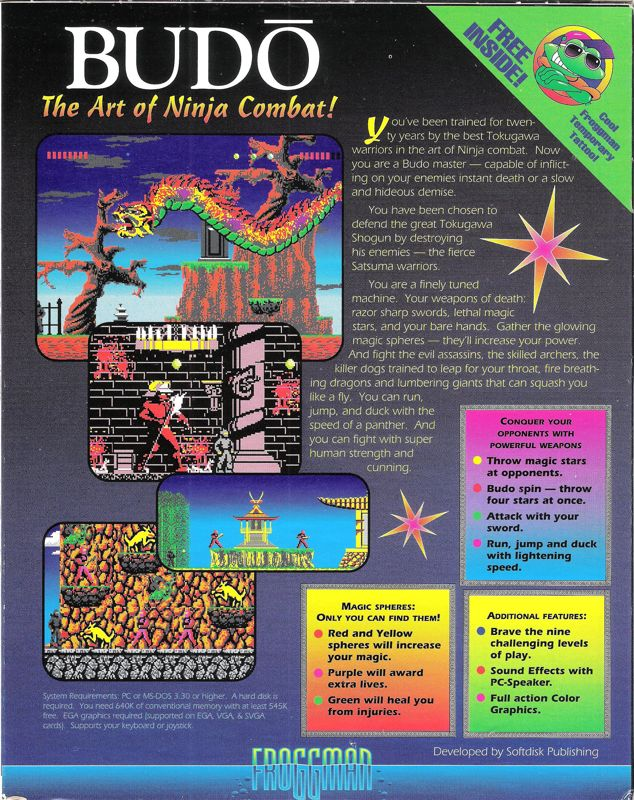 Budo - The Art of Ninja Combat! — box-2D-back (US)
