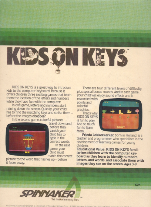 Kids On Keys — box-2D-back (US)