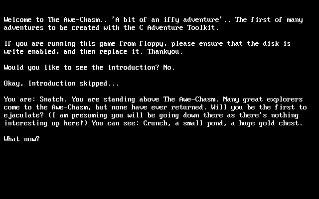 Awe- Chasm, The — ss (WOR)