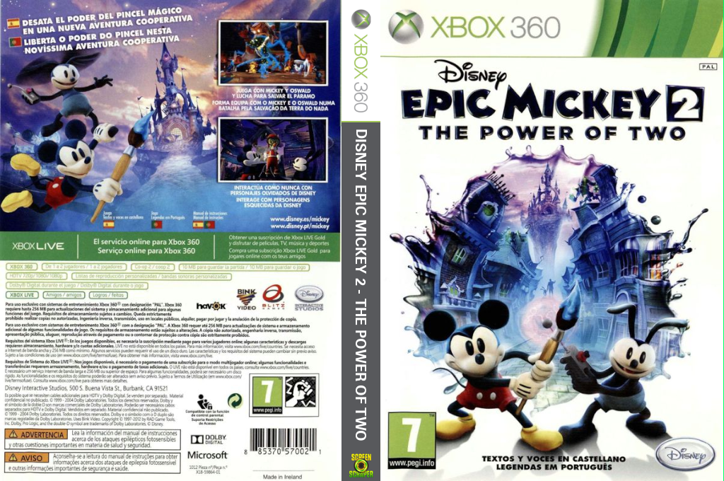 Disney Epic Mickey 2 - The Power of Two — box-texture (EU)