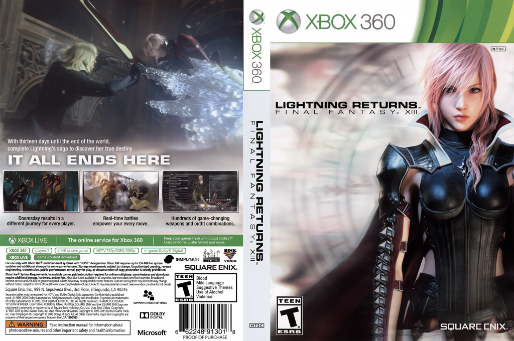 Lightning Returns - Final Fantasy XIII — box-texture (US)