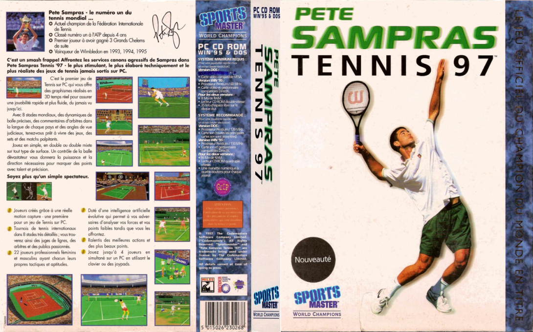 Pete Sampras Tennis 97 — box-texture (FR)