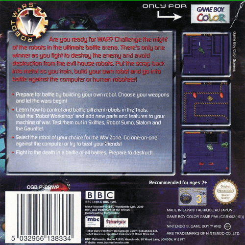 Robot Wars - Metal Mayhem — box-2D-back (EU)